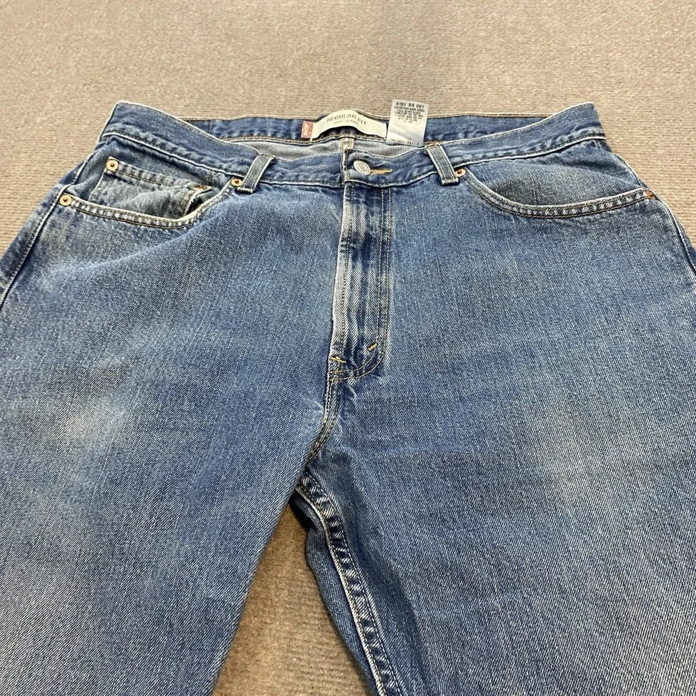 VTG Levis 505 Jeans Mens 36x32 Blue Denim Straight‎ Leg Baggy Fit Y2K Distressed